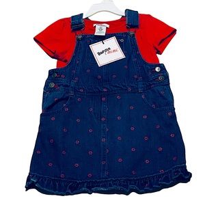 Adorable Bopster & Mimi Denim Overall Dres…